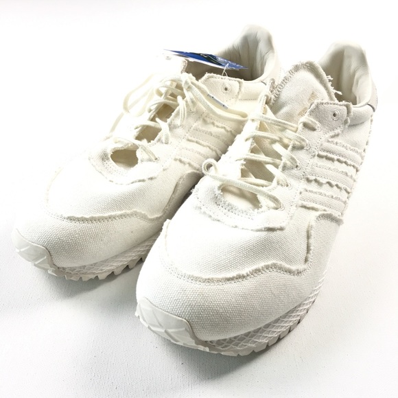 Adidas Men’s White Canvas ZX Shoes 12 ART CM7193 - Picture 3 of 6